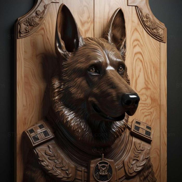 Nature and animals (st Slovak cop dog 4, NATURE_572) 3D models for cnc