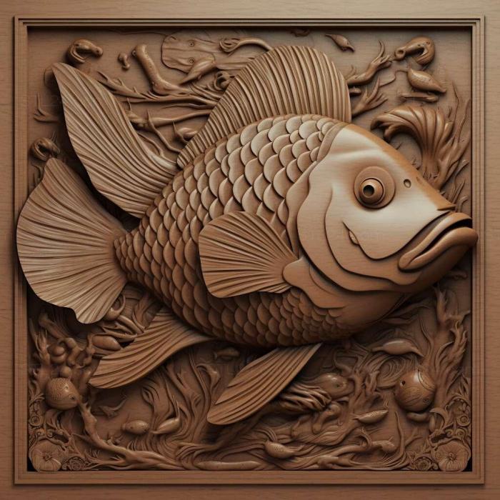 Природа и животные (Рыба святого мезонавта 3, NATURE_5751) 3D модель для ЧПУ станка
