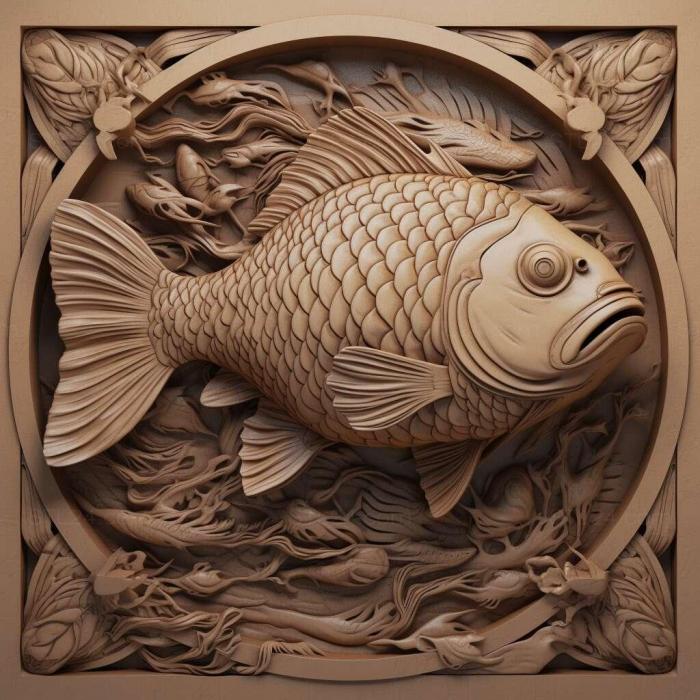 Nature and animals (st Mesonaut fish 4, NATURE_5752) 3D models for cnc