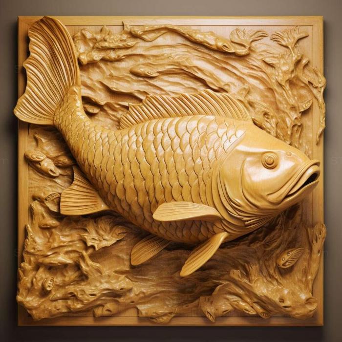 Nature and animals (Golden catfish fish 2, NATURE_5754) 3D models for cnc