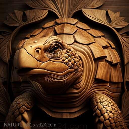 Природа и животные (Черепаха святого Диего знаменитое животное 3, NATURE_5815) 3D модель для ЧПУ станка