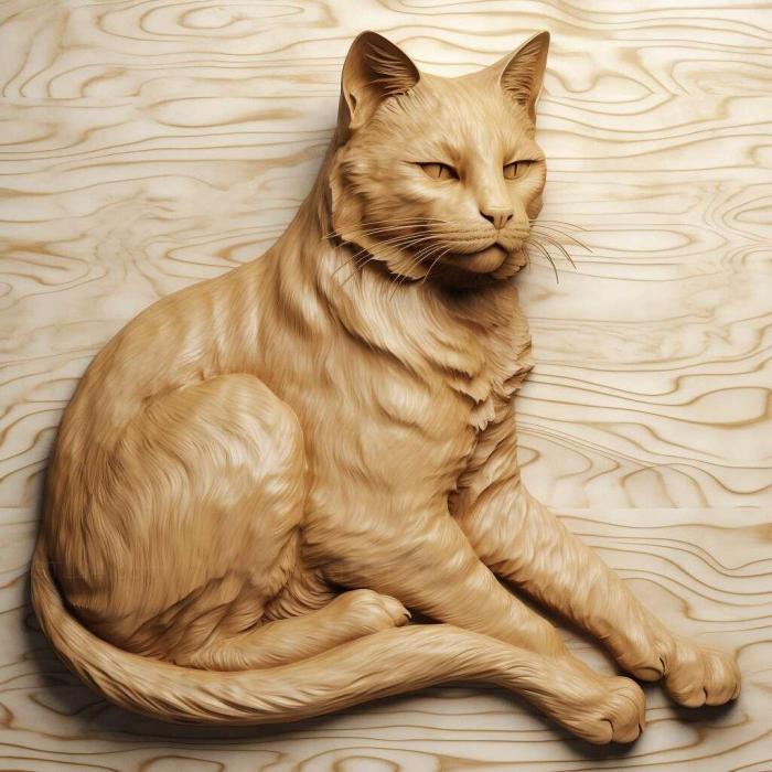 Nature and animals (st List of experimental cat breeds cat 3, NATURE_5831) 3D models for cnc