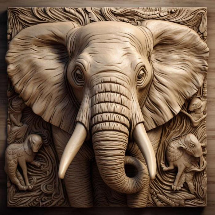 Nature and animals (st Pachyornis elephantopus 2, NATURE_5850) 3D models for cnc