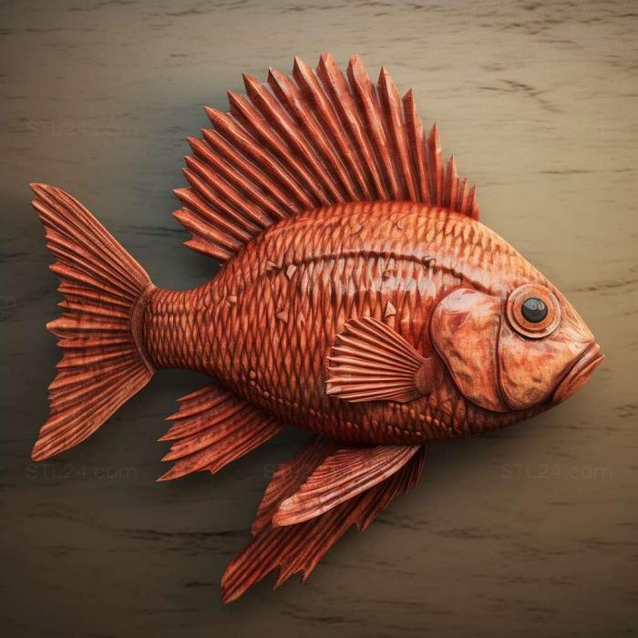 Nature and animals (Cardinal fish fish 4, NATURE_5860) 3D models for cnc