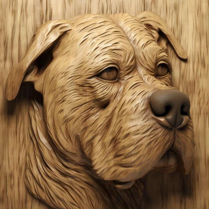 Природа и животные (Собака Джульбарса знаменитое животное 1, NATURE_5861) 3D модель для ЧПУ станка
