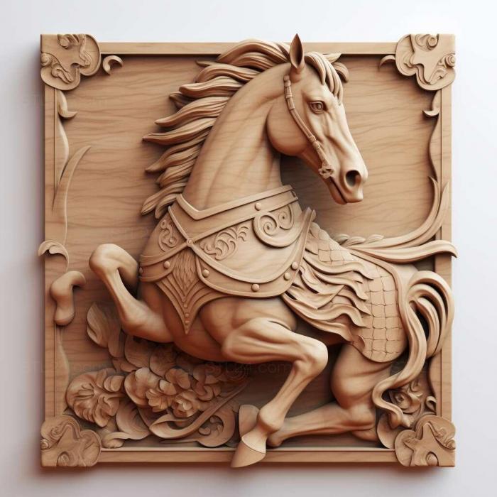 Nature and animals (Idol horse famous animal 2, NATURE_5882) 3D models for cnc