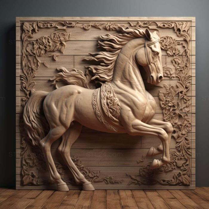 Nature and animals (Idol horse famous animal 4, NATURE_5884) 3D models for cnc