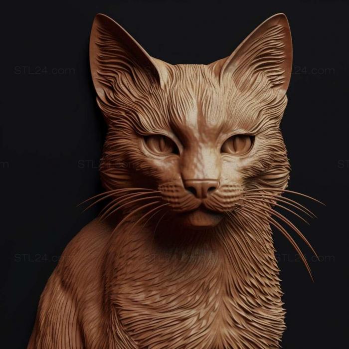 Nature and animals (st Mekong Bobtail cat 3, NATURE_591) 3D models for cnc