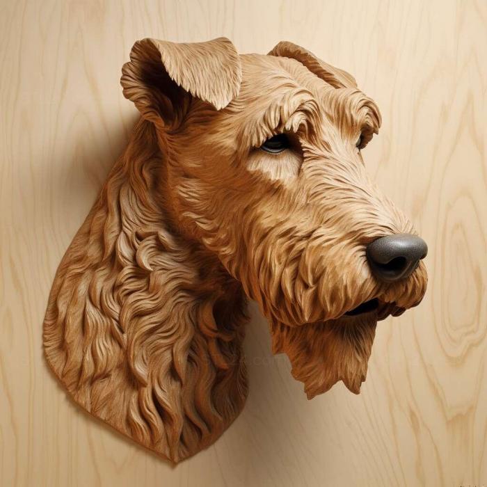 Nature and animals (st Airedale Terrier dog 1, NATURE_5913) 3D models for cnc