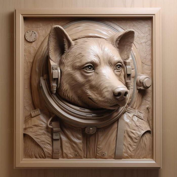 Nature and animals (st Laika cosmonaut dog famous animal 2, NATURE_5934) 3D models for cnc