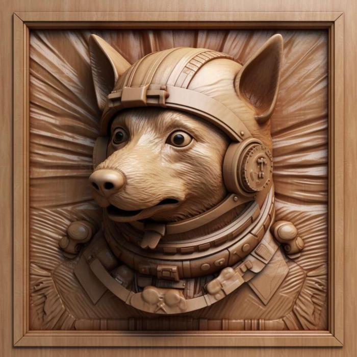 Nature and animals (st Laika cosmonaut dog famous animal 4, NATURE_5936) 3D models for cnc
