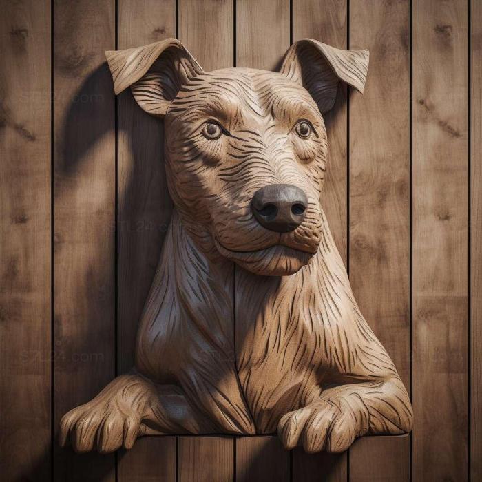 Природа и животные (Сент Увидел аргентинскую собаку 1, NATURE_5961) 3D модель для ЧПУ станка