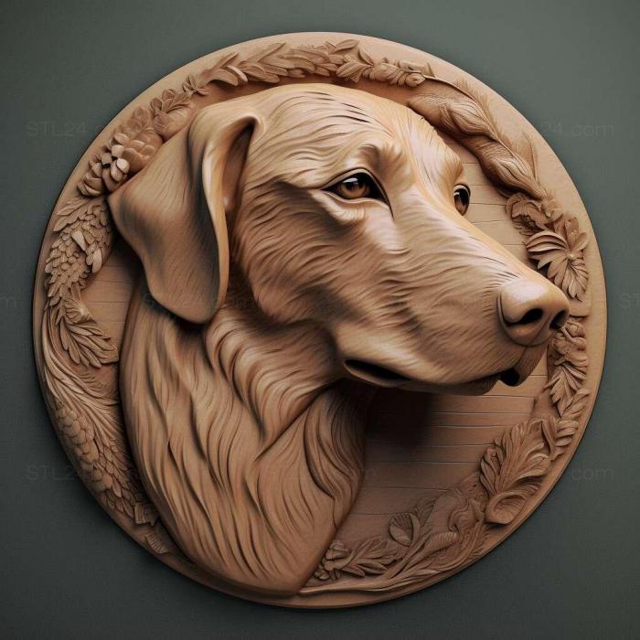 Nature and animals (st Russian Hound dog 3, NATURE_5967) 3D models for cnc