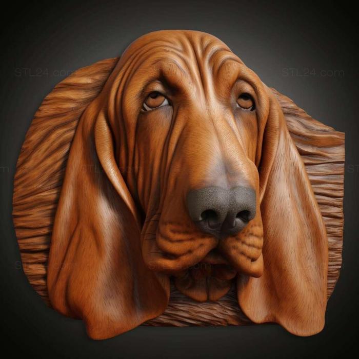 Nature and animals (Basset Hound dog 3, NATURE_5995) 3D models for cnc