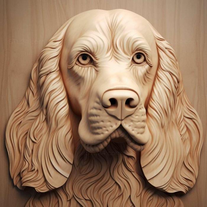 Nature and animals (st American Cocker Spaniel dog 1, NATURE_5997) 3D models for cnc