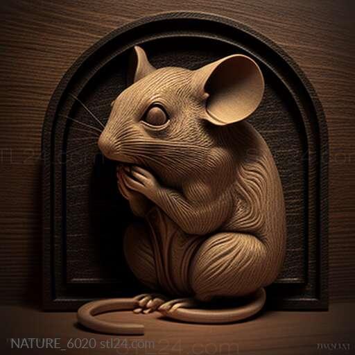 Nature and animals (st Kaguya mouse famous animal 4, NATURE_6020) 3D models for cnc