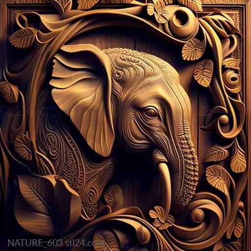 Природа и животные (Святое и знаменитое животное 3, NATURE_603) 3D модель для ЧПУ станка