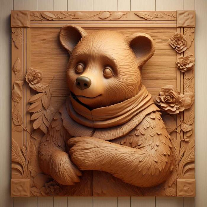 Nature and animals (st Masha the bear famous animal 3, NATURE_6055) 3D models for cnc