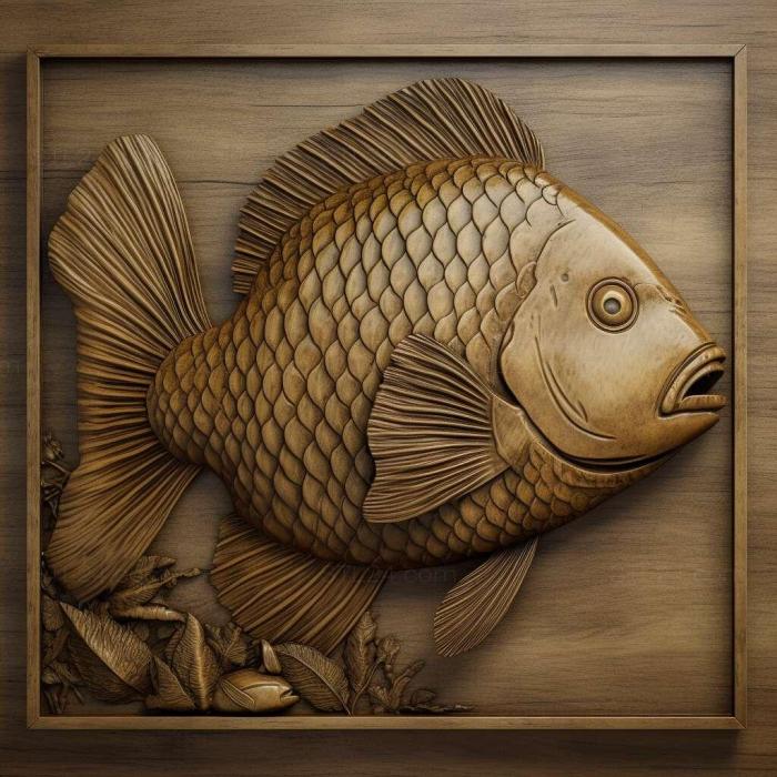 Nature and animals (Common sunfish fish 2, NATURE_6074) 3D models for cnc
