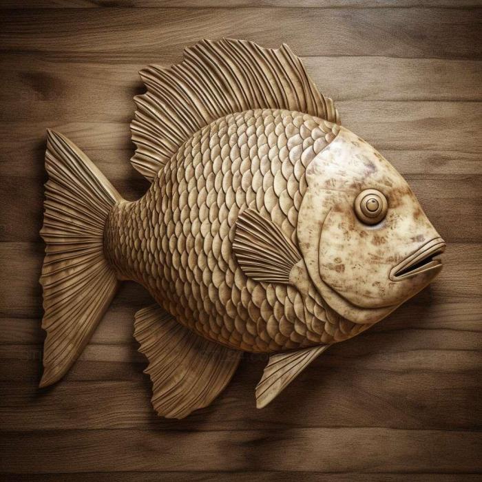 Nature and animals (Common sunfish fish 4, NATURE_6076) 3D models for cnc