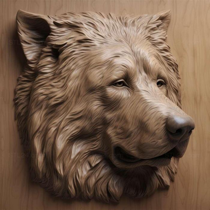 Nature and animals (st Caucasian Shepherd dog 3, NATURE_611) 3D models for cnc