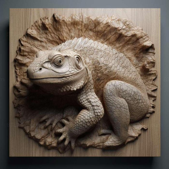 Nature and animals (st Uromastyx ocellata 1, NATURE_6129) 3D models for cnc