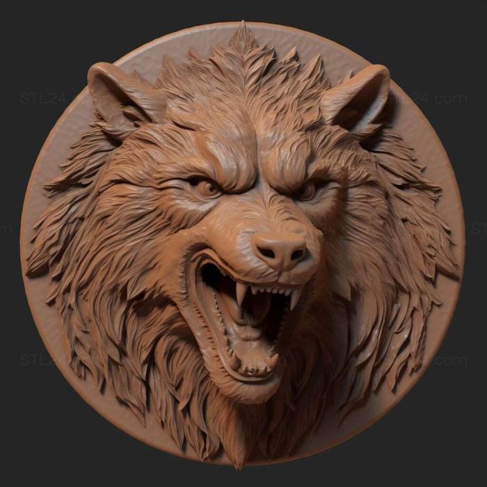 Nature and animals (werewolf 3d model 4, NATURE_6140) 3D models for cnc