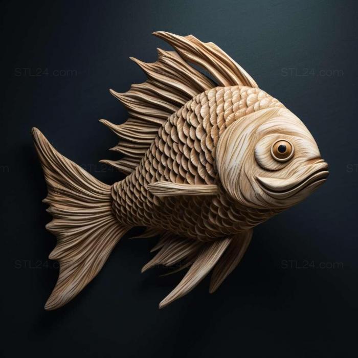 Nature and animals (st Needle shaped farlovella fish 3, NATURE_6147) 3D models for cnc