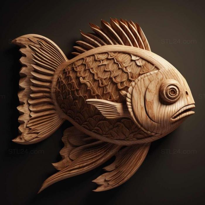 Nature and animals (st Needle shaped farlovella fish 4, NATURE_6148) 3D models for cnc