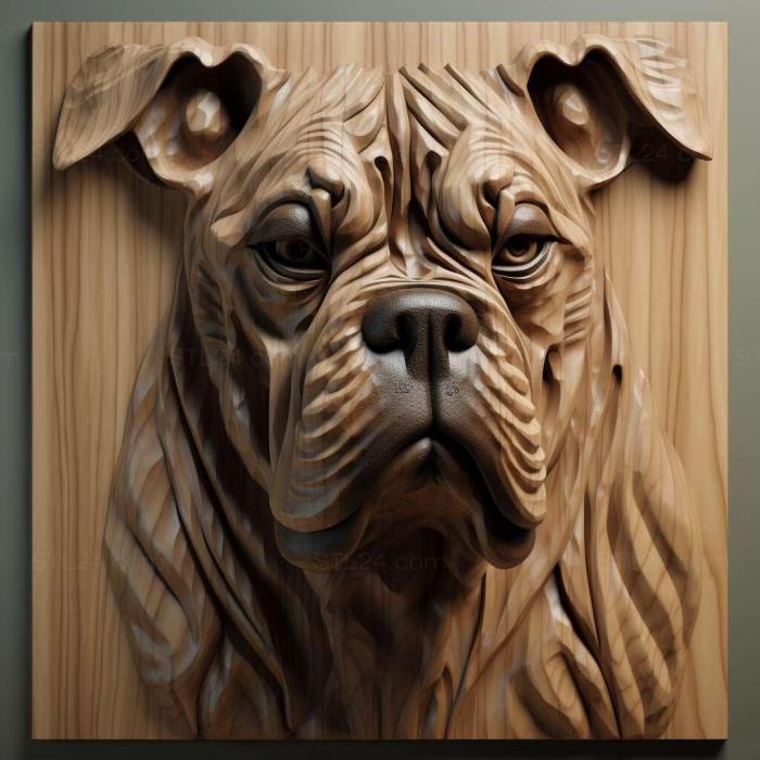 Nature and animals (st Moody dog breed dog 1, NATURE_6161) 3D models for cnc
