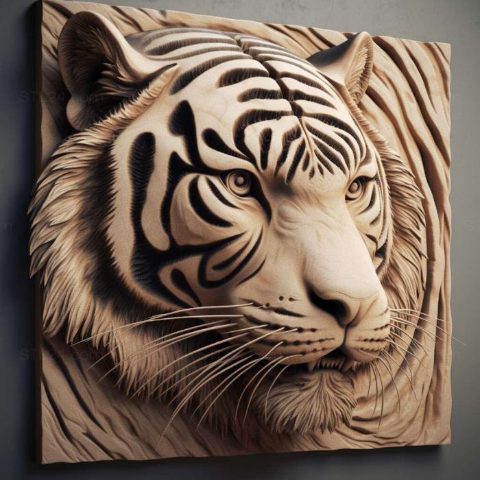 Nature and animals (st tiger 3Dstunning bald 1, NATURE_6205) 3D models for cnc