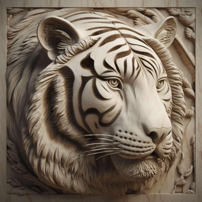 Nature and animals (st tiger 3Dstunning bald 2, NATURE_6206) 3D models for cnc