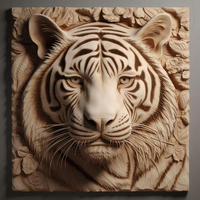 Nature and animals (st tiger 3Dstunning bald 3, NATURE_6207) 3D models for cnc