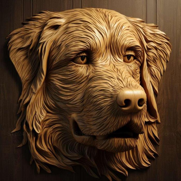 Природа и животные (Собака святого курцхаара 2, NATURE_6226) 3D модель для ЧПУ станка