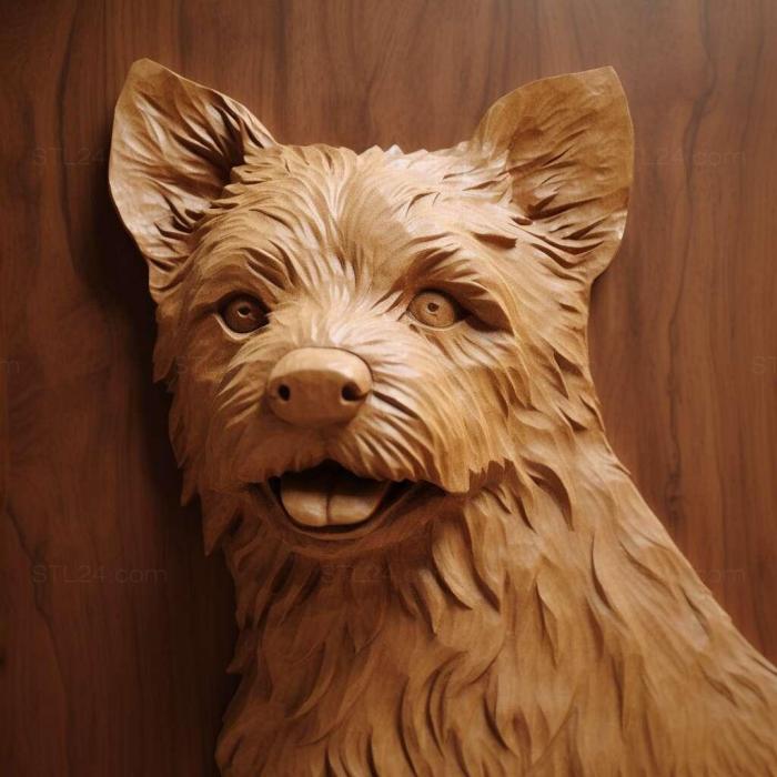 Природа и животные (Сент -Тедди - собака породы рузвельт - терьер 4, NATURE_6232) 3D модель для ЧПУ станка