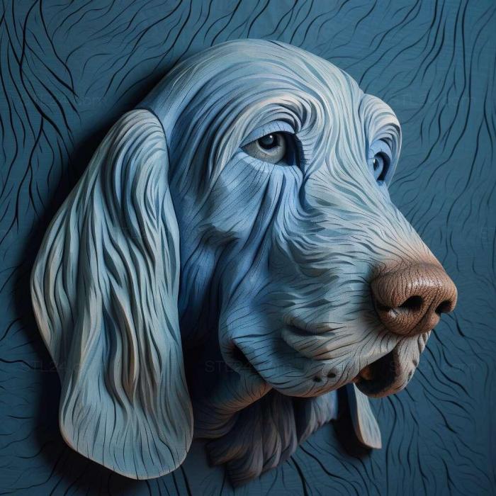 Nature and animals (Blue Gascon Basset dog 1, NATURE_6249) 3D models for cnc