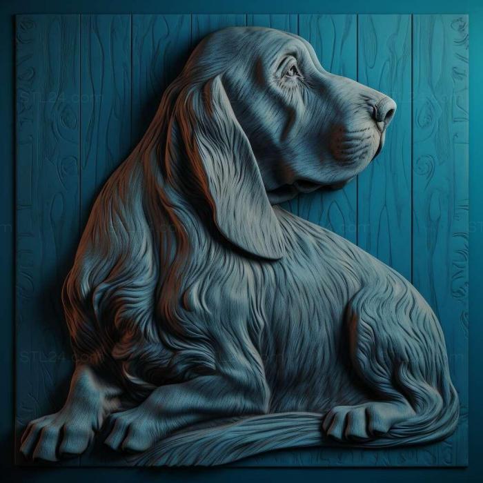 Nature and animals (Blue Gascon Basset dog 3, NATURE_6251) 3D models for cnc