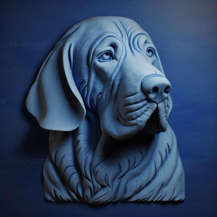 Nature and animals (Blue Gascon Basset dog 4, NATURE_6252) 3D models for cnc