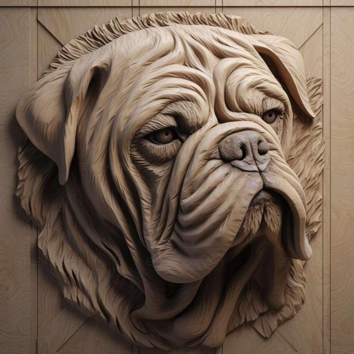 Nature and animals (st Neapolitan Mastiff dog 2, NATURE_6278) 3D models for cnc