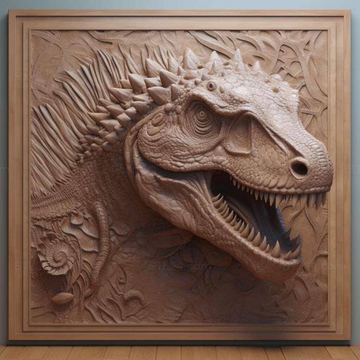 Природа и животные (Секернозавр 2, NATURE_6306) 3D модель для ЧПУ станка