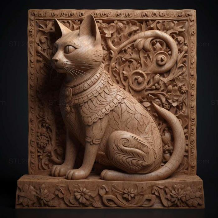 Nature and animals (st Khao Manee cat 2, NATURE_6322) 3D models for cnc