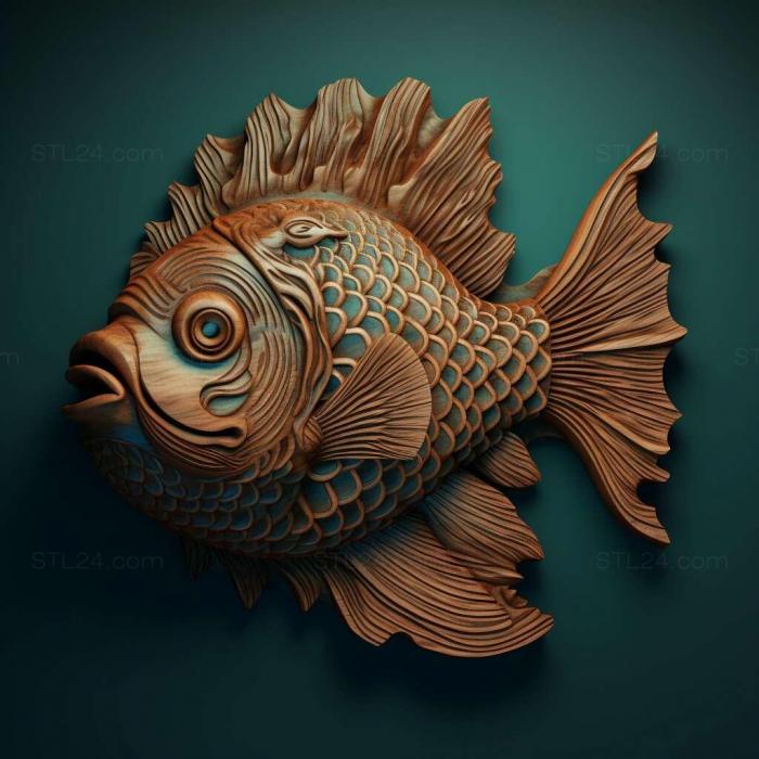 Nature and animals (st Mandarin fish fish 2, NATURE_6326) 3D models for cnc