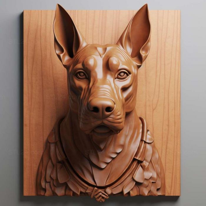 Nature and animals (st German Pinscher dog 4, NATURE_6356) 3D models for cnc