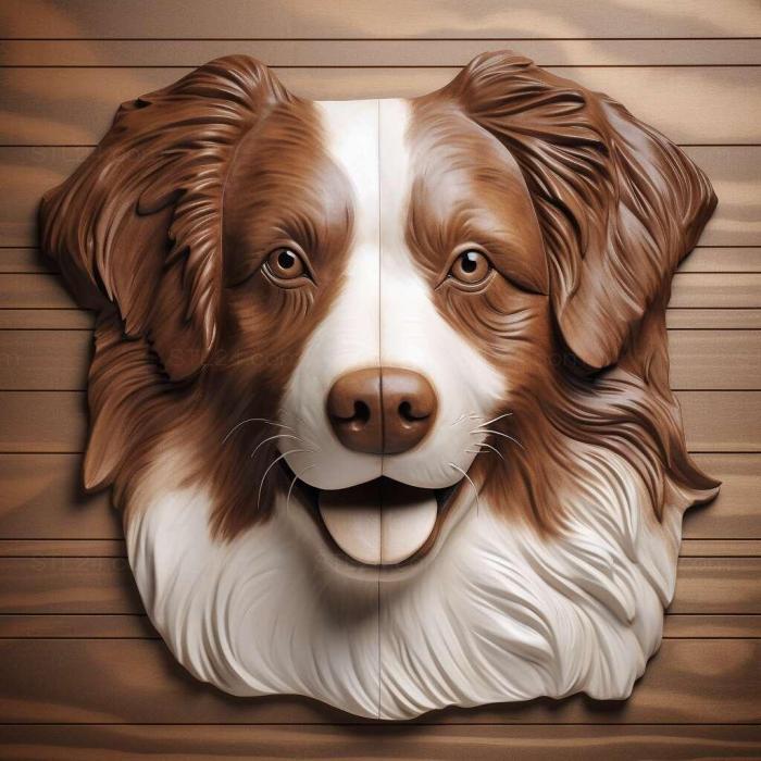Nature and animals (st Miniature American Shepherd dog 4, NATURE_6392) 3D models for cnc