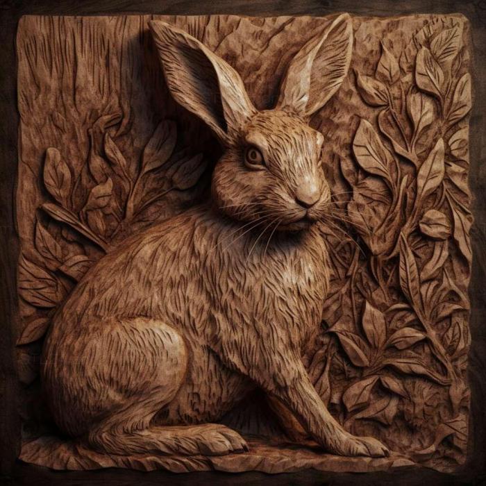 Природа и животные (Stl Севильский кролик 4, NATURE_6396) 3D модель для ЧПУ станка
