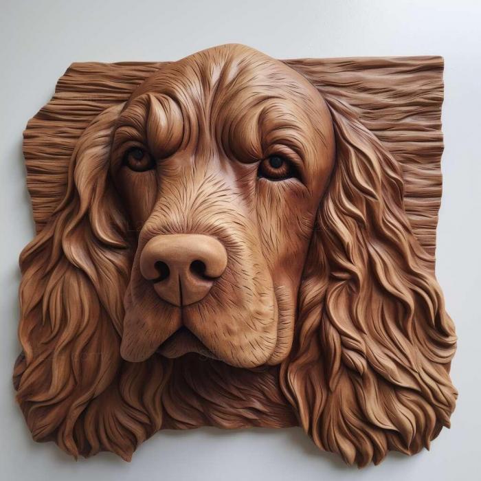 Nature and animals (st English Cocker Spaniel dog 4, NATURE_640) 3D models for cnc