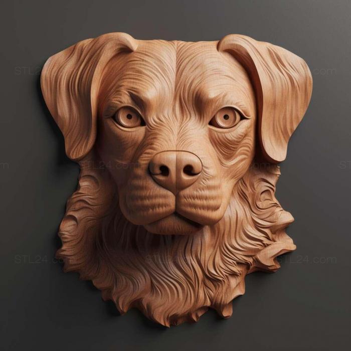 Nature and animals (st Barry the dog famous animal 2, NATURE_6410) 3D models for cnc