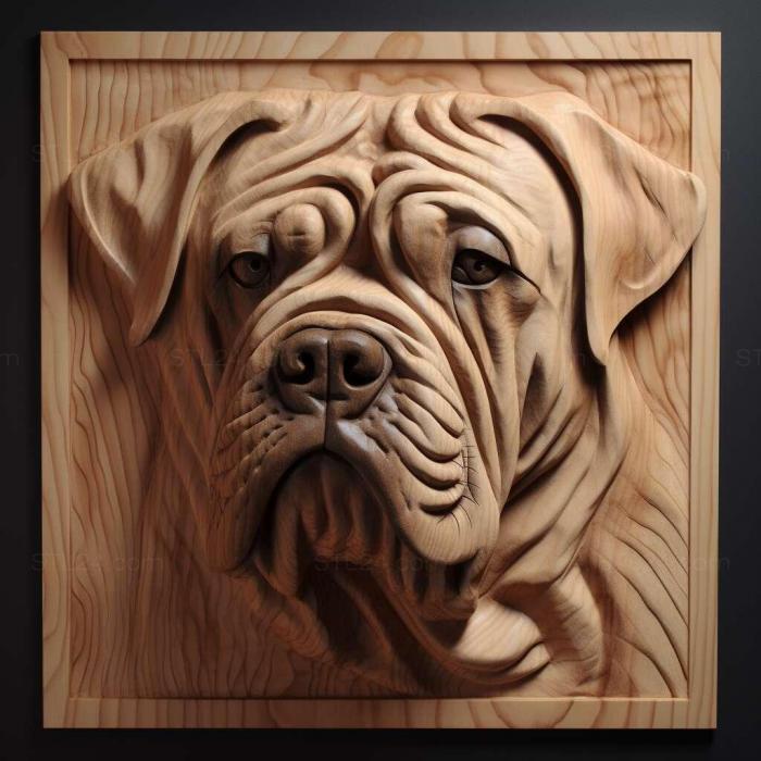 Nature and animals (st American Mastiff dog 3, NATURE_6423) 3D models for cnc