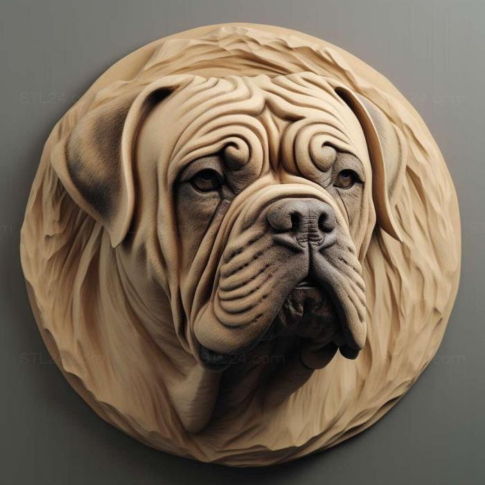 Nature and animals (st American Mastiff dog 4, NATURE_6424) 3D models for cnc