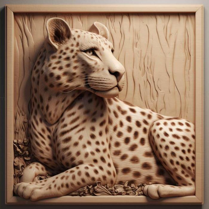 Nature and animals (st Sarah cheetah famous animal 4, NATURE_6468) 3D models for cnc